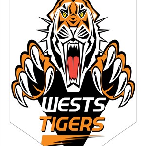 Wests Tigers Bunting Template
